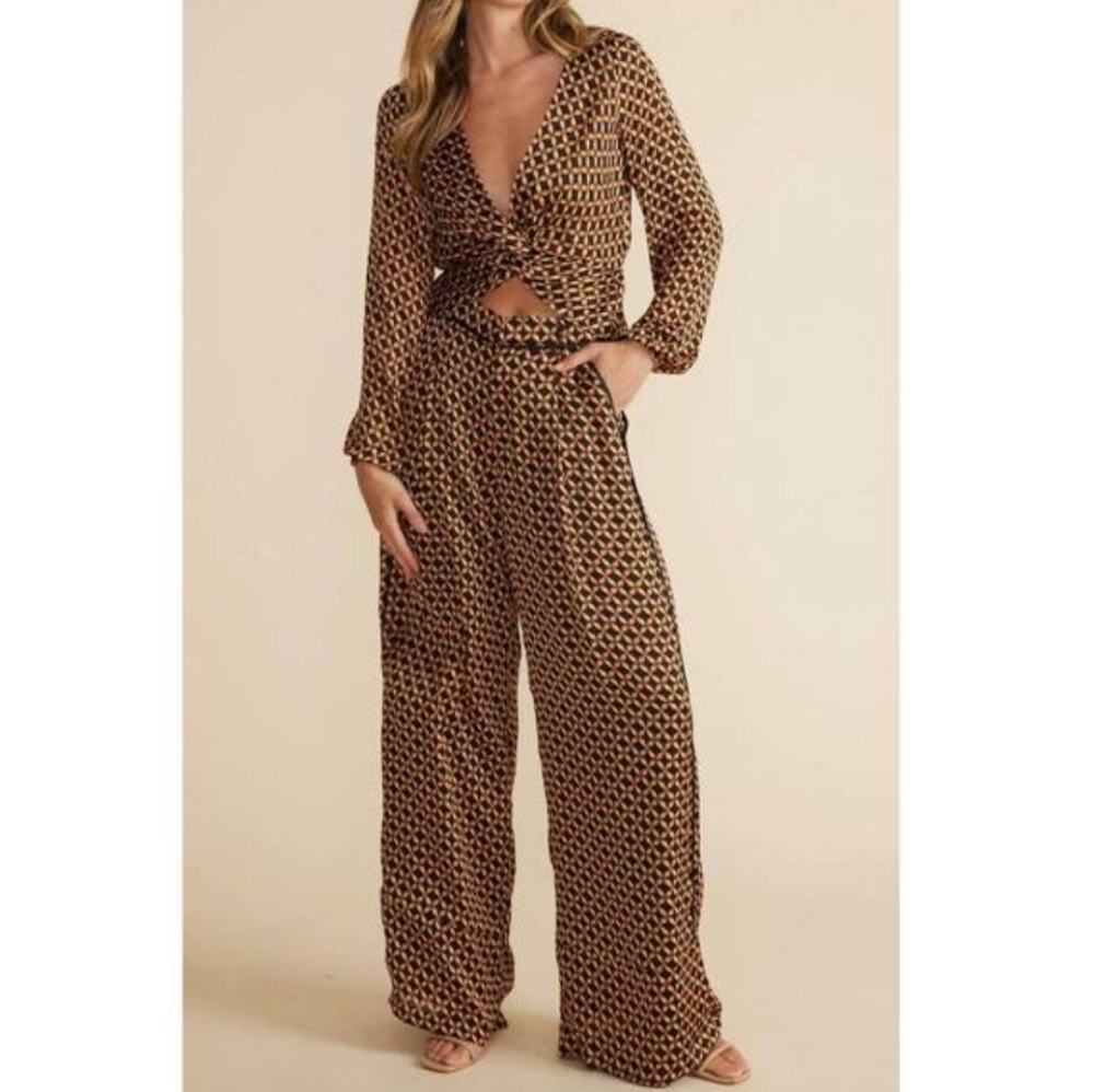 Nwt Minkpink | Valentina Wide Leg Pants In Multi